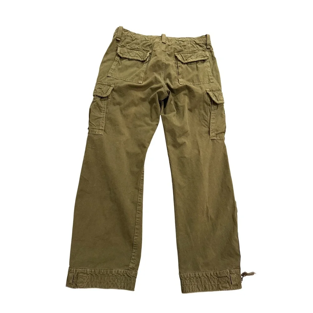 Abercrombie & Fitch XL Cargo Pants Mens‎ Green Paratrooper Work Wear Military